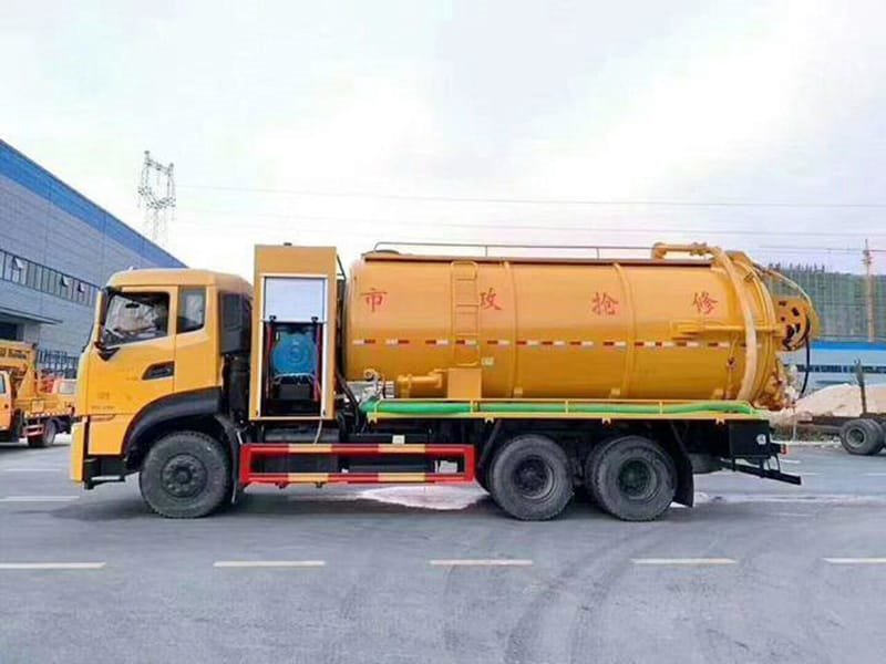 國六東風(fēng)天龍后雙橋清洗吸污車
