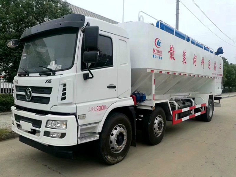 陜汽軒德國六散裝飼料運(yùn)送車價格