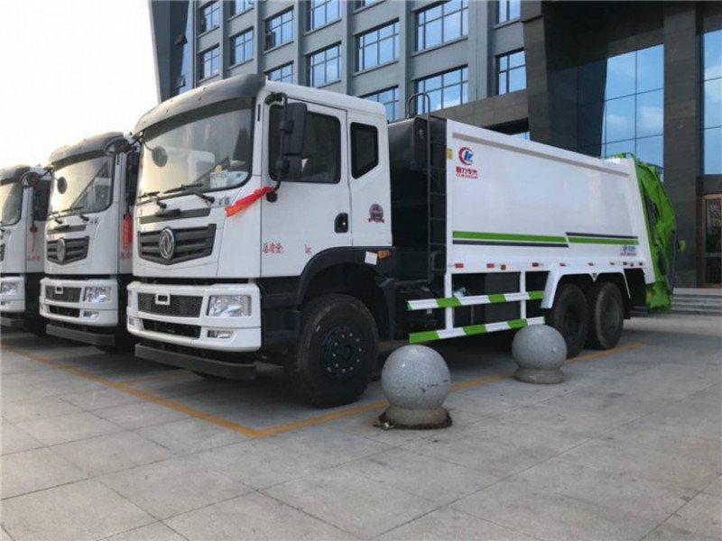 程力新款東風(fēng)T5后雙橋壓縮垃圾車價錢低至冰點