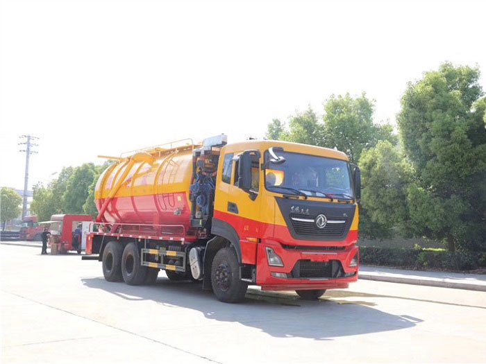 國六東風天龍21方清洗吸污車