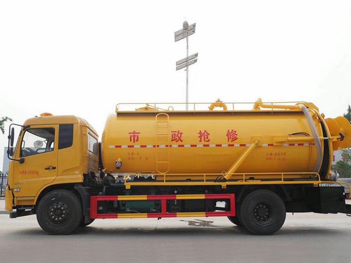 國(guó)六東風(fēng)天錦一體式14方清洗吸污車