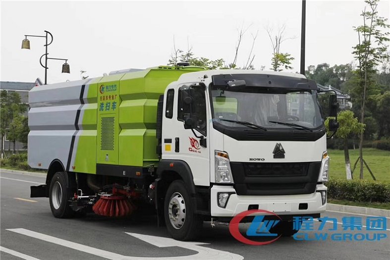 國六重汽豪沃16方洗掃車-9水/7塵