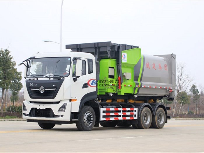 國六東風(fēng)天龍25噸勾臂垃圾車