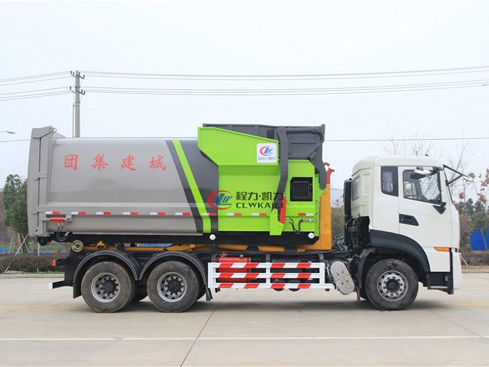 國六東風(fēng)天龍25噸勾臂垃圾車
