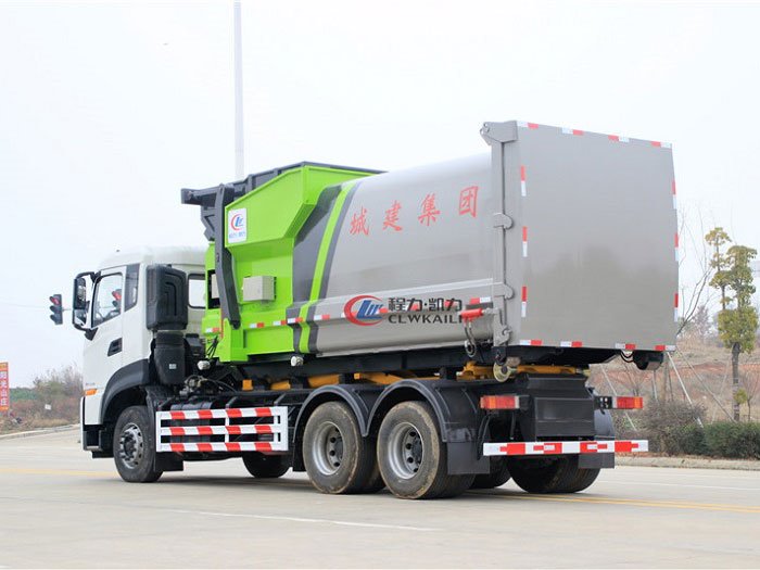 國六東風(fēng)天龍25噸勾臂垃圾車