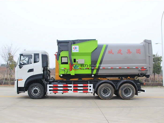 國六東風(fēng)天龍25噸勾臂垃圾車
