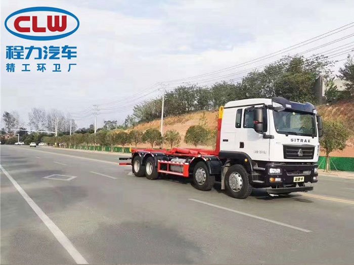 國六重汽前四后八30噸勾臂垃圾車