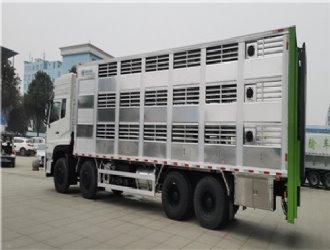 國(guó)六東風(fēng)天錦9.6米全鋁合金畜禽運(yùn)輸車