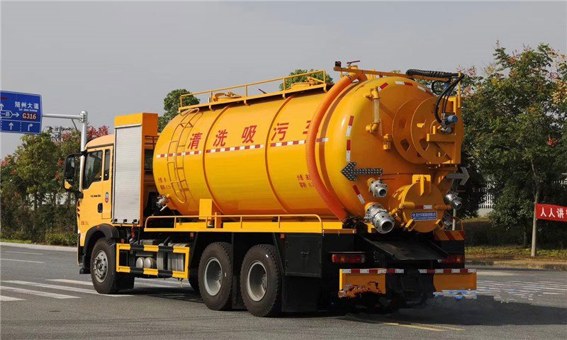國六重汽豪沃TX后雙橋22立方清洗吸污車
