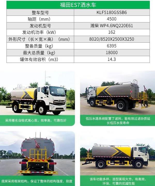 福田國六14.3方灑水車