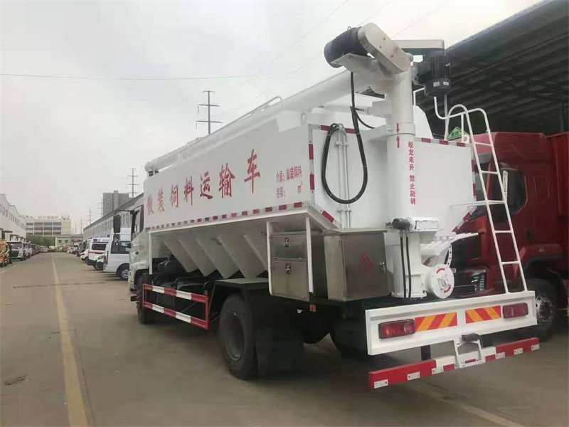 國六東風天錦散裝飼料運輸罐車優(yōu)點