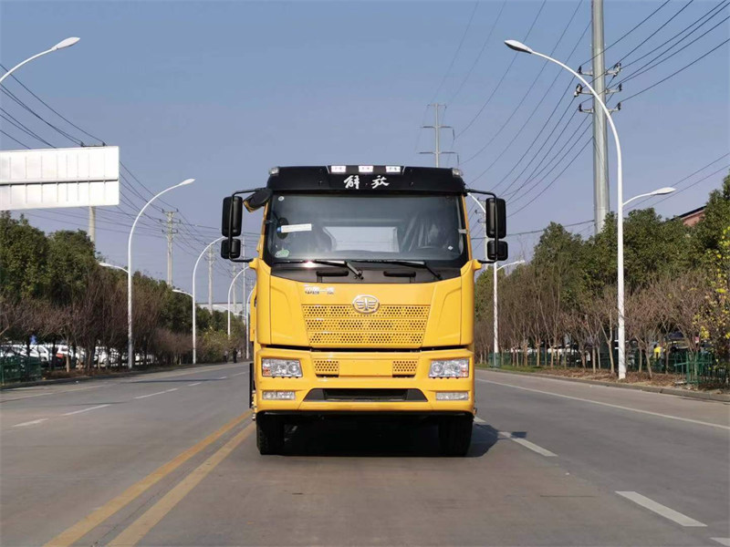 十噸大板一拖二清障車解放J6報價