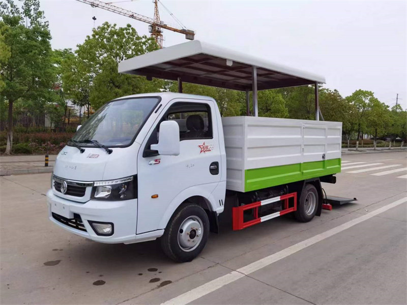 東風途逸密閉式桶裝垃圾車發(fā)車