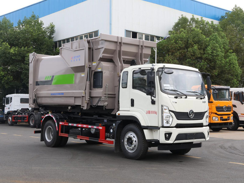 陜汽軒德X9車廂可卸式垃圾車