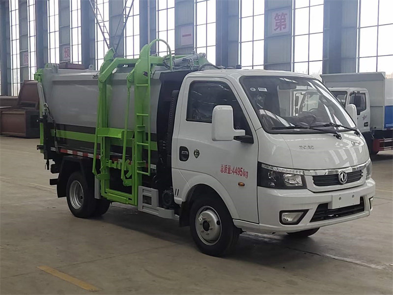 4方自裝卸式垃圾車(chē)東風(fēng)途逸藍(lán)牌不超重