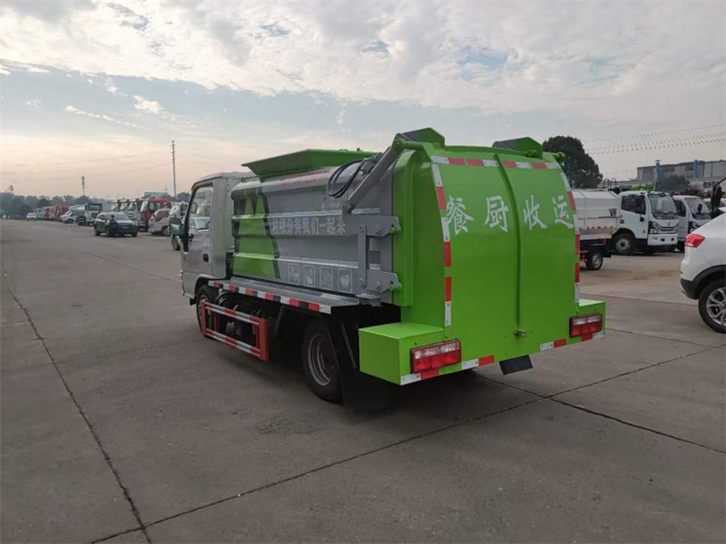 江淮餐廚垃圾車(chē)廠家新推藍(lán)牌車(chē)型