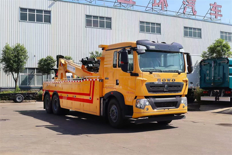 國六重汽豪沃后雙橋一拖一清障車實用性強(qiáng)