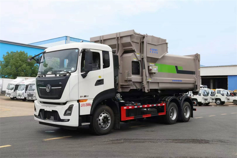 東風(fēng)天龍25噸勾臂垃圾車現(xiàn)車