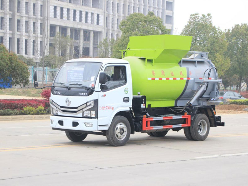 東風(fēng)D6小多利卡國六餐廚垃圾車-圓罐