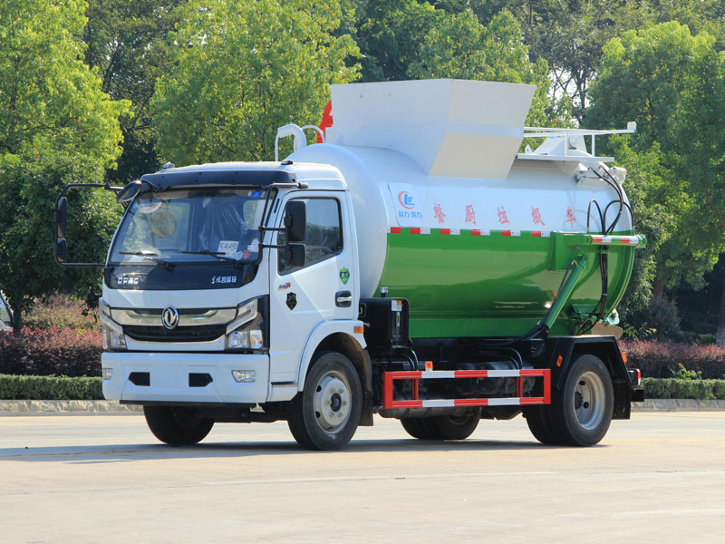 東風(fēng)D7小多利卡國六餐廚垃圾車-圓罐