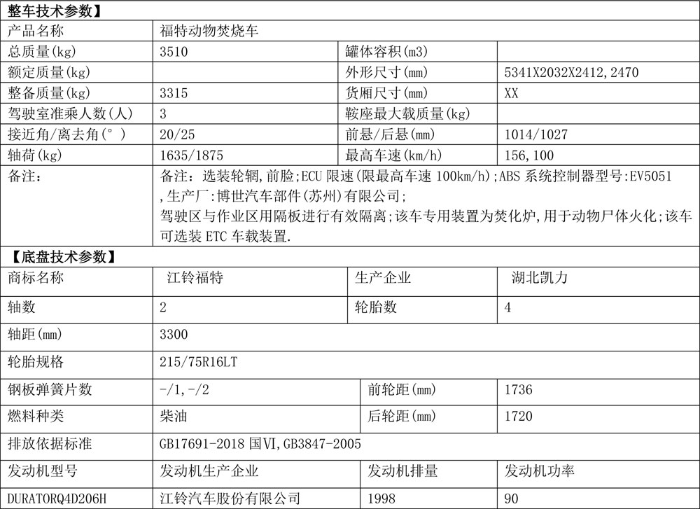 福特動物焚燒車哪里有
