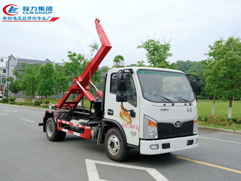 重汽豪曼國六藍牌勾臂垃圾車6方7方可下地庫