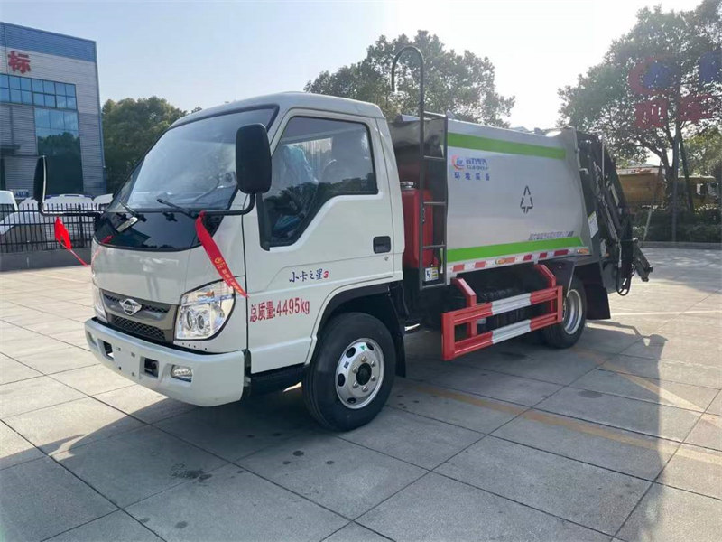 4.5方福田小卡3壓縮垃圾車藍(lán)牌不超重