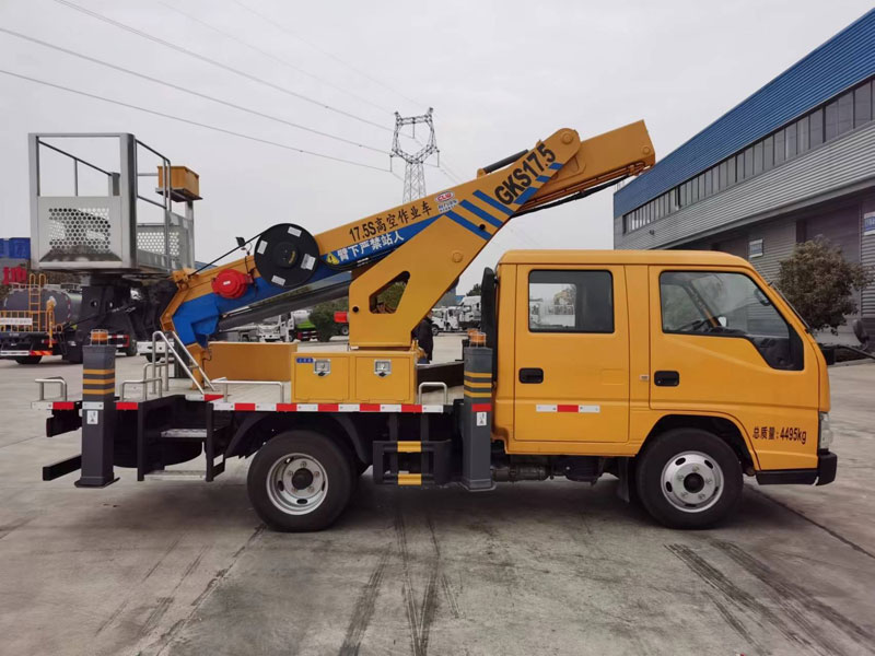 國(guó)六江鈴順達(dá)藍(lán)牌17.5米直臂高空作業(yè)車