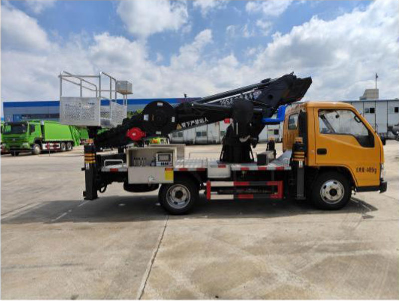 國六江鈴順威藍牌28米直臂伸縮式高空作業(yè)車