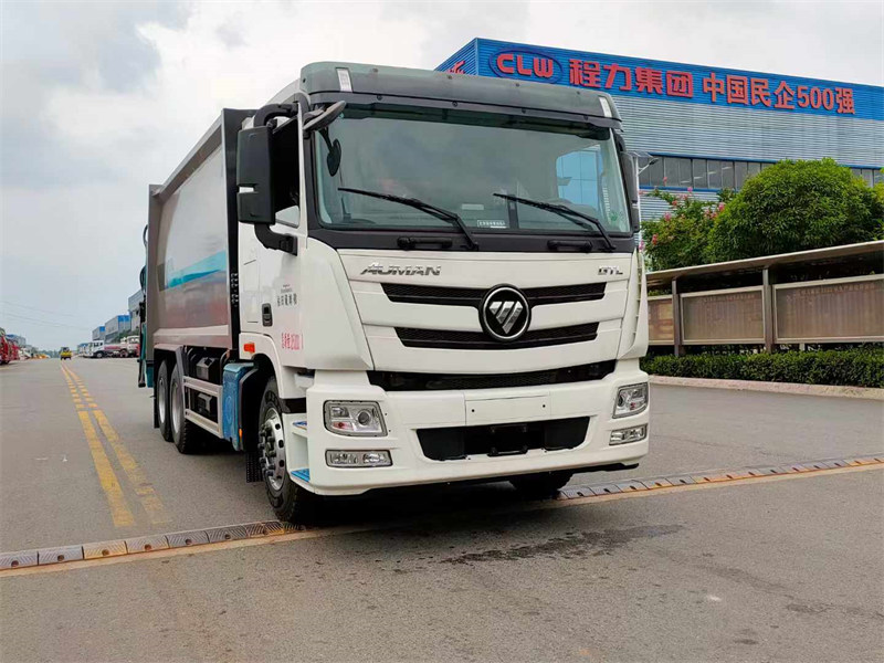 福田歐曼23立方后雙橋壓縮垃圾車康明斯290馬力發(fā)動機(jī)
